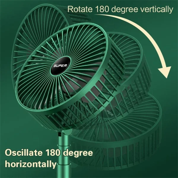 Rechargeable Portable Telescopic Folding Table Fan
